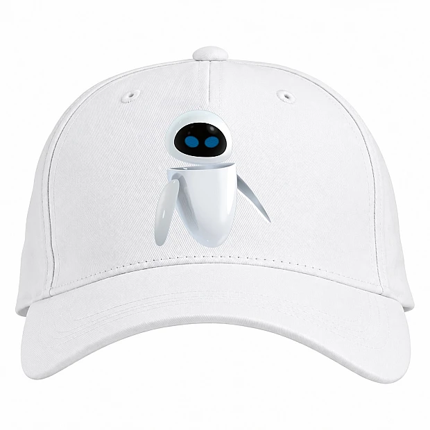 Baseball cap with Print Wall-E Robot Eva - white