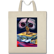 Eco bag with print Wall-E Main Robot - beige