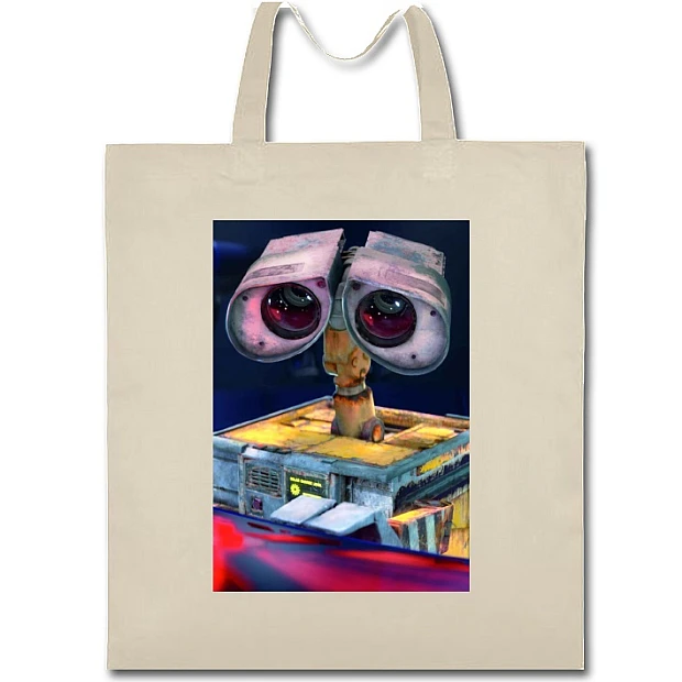 Eco bag with print Wall-E Main Robot - beige
