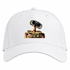 Baseball cap with Print Wall-E Robot Face - white