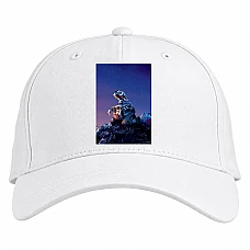 Baseball cap with Print Wall-E Under Stars - white