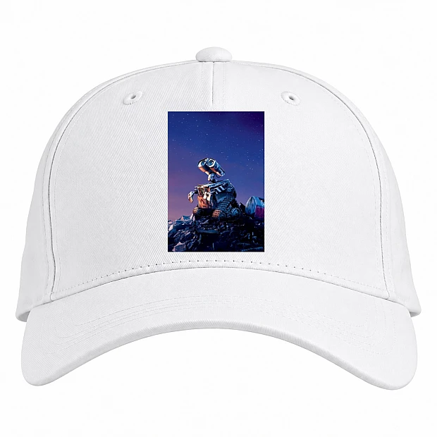 Baseball cap with Print Wall-E Under Stars - white