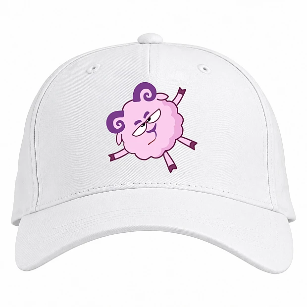 Baseball cap with Print Unhappy With Smeshariki Barash - white