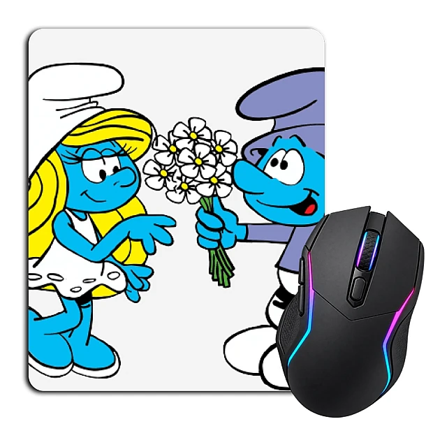 Mouse pad with print The Smurfs Love