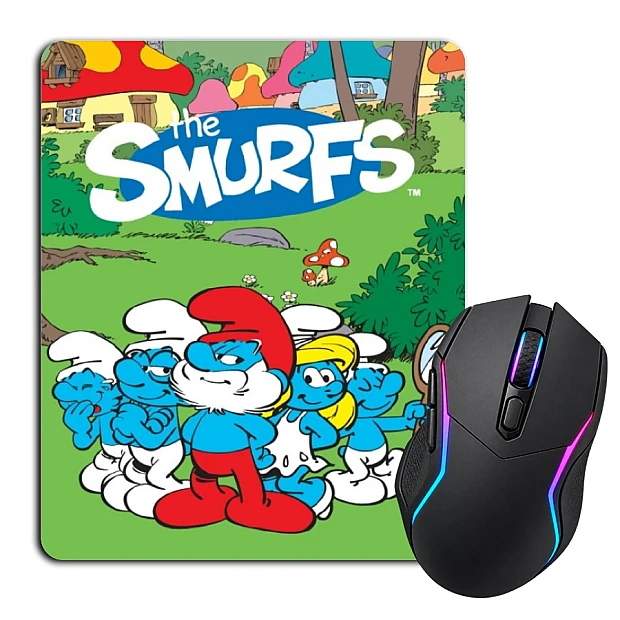 Mouse pad with print The Smurfs Cartoon Version