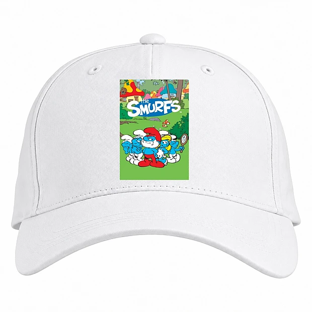 Baseball cap with Print The Smurfs Cartoon Version - white