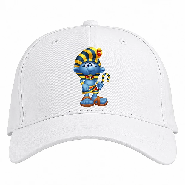 Baseball cap with Print The Smurfs Egyptian - white