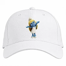 Baseball cap with Print The Smurfs Smurf Girl - white