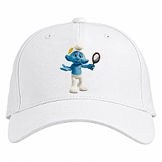 Baseball cap with Print The Smurfs Funny Smurf - white