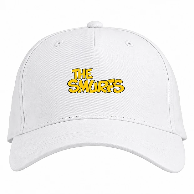 Baseball cap with Print The Smurfs Logo - white