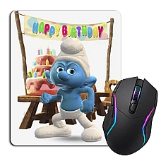 Mouse pad with print The Smurfs Happy Birthday