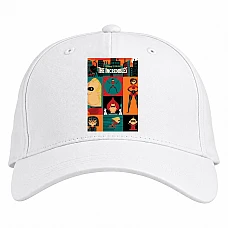 Baseball cap with Print The Incredibles Main Theme - white