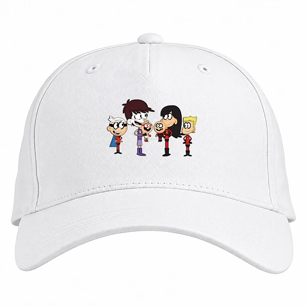Baseball cap with Print The Incredibles Cartoon Version - white