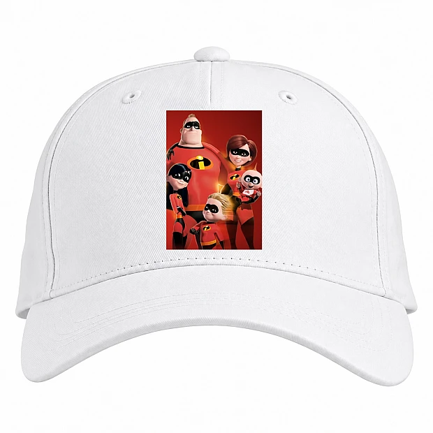 Baseball cap with Print The Incredibles Family - white
