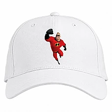 Baseball cap with Print The Incredibles Bob Parr Mr Incredible - white