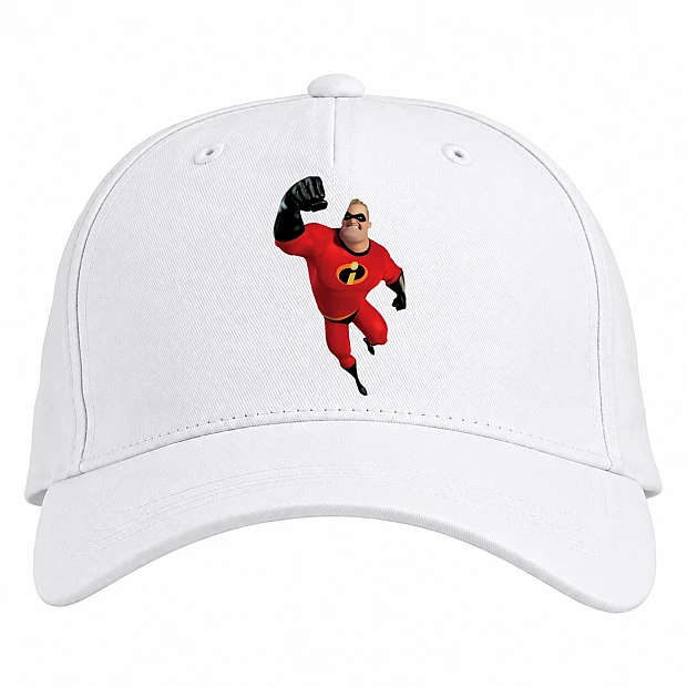 Baseball cap with Print The Incredibles Bob Parr Mr Incredible - white