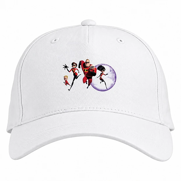 Baseball cap with Print The Incredibles Main Heroes - white
