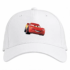Baseball cap with Print Cars Red Car Smiling - white