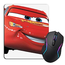 Mouse pad with print Cars Red Car Smiling