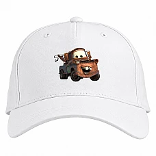 Baseball cap with Print Cars Old Car - white