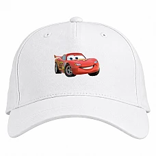 Baseball cap with Print Cars Funny Red Car - white