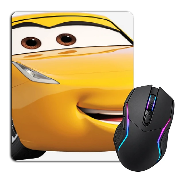 Mouse pad with print Cars Yellow Car