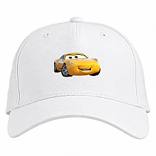 Baseball cap with Print Cars Yellow Car - white