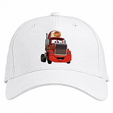 Baseball cap with Print Cars Big Red Car - white