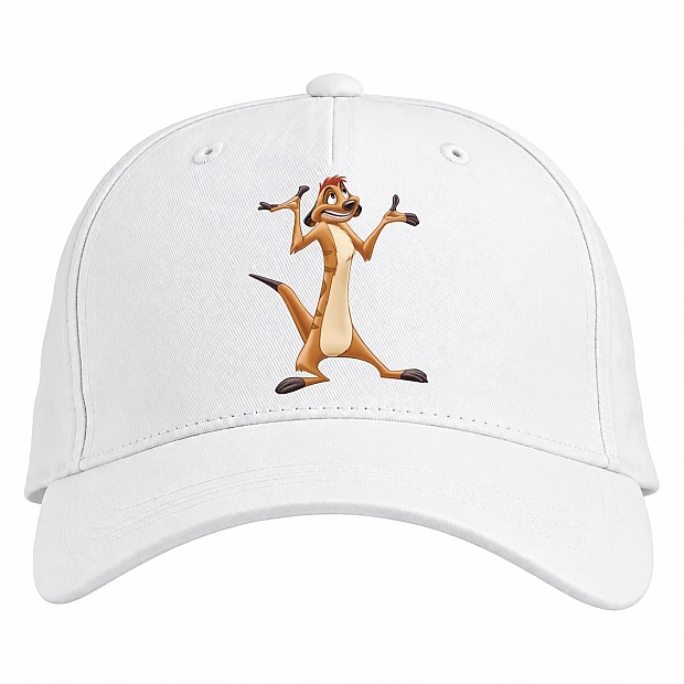Baseball cap with Print Timon And Pumbaa Funny Timon - white