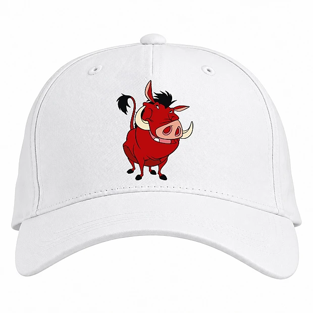 Baseball cap with Print Timon And Pumbaa Funny Pumbaa - white