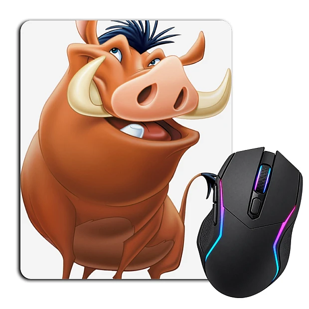 Mouse pad with print Timon And Pumbaa Smiling Pumbaa