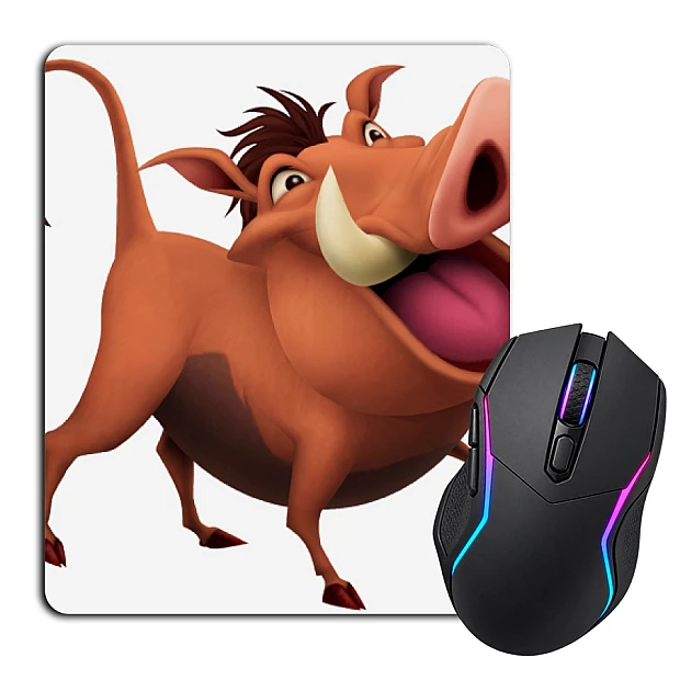 Mouse pad with print Timon And Pumbaa Pumbaa Smile