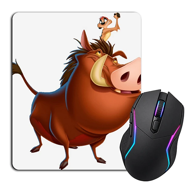 Mouse pad with print Timon And Pumbaa Main Characters