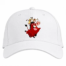 Baseball cap with Print Timon And Pumbaa Funny Heroes - white