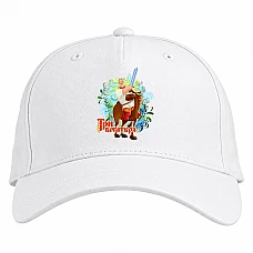 Baseball cap with Print Three Heroes Alyosha Popovich - white