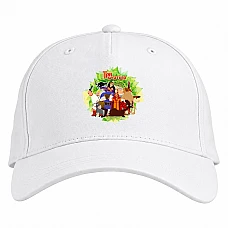 Baseball cap with Print Three Heroes Main Heroes - white