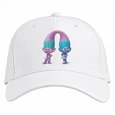 Baseball cap with Print Trolls Little Heroes - white