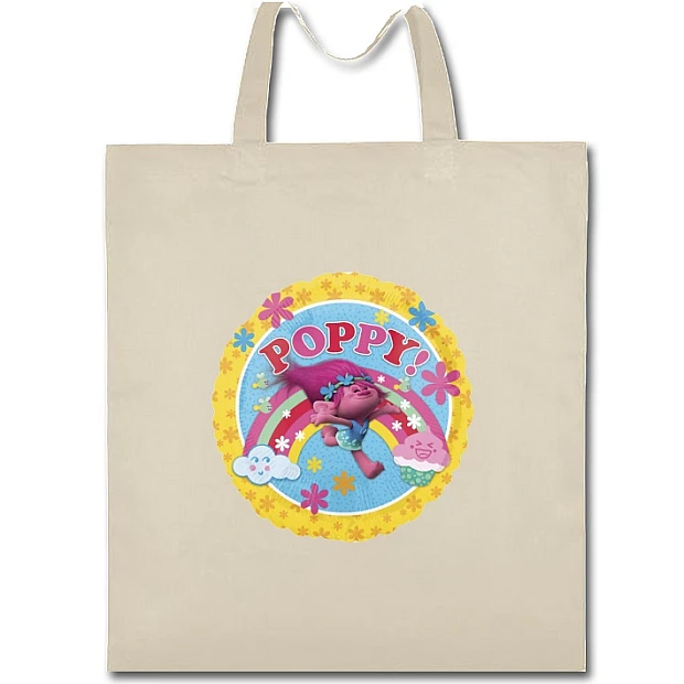 Eco bag with print Trolls Poppy - beige