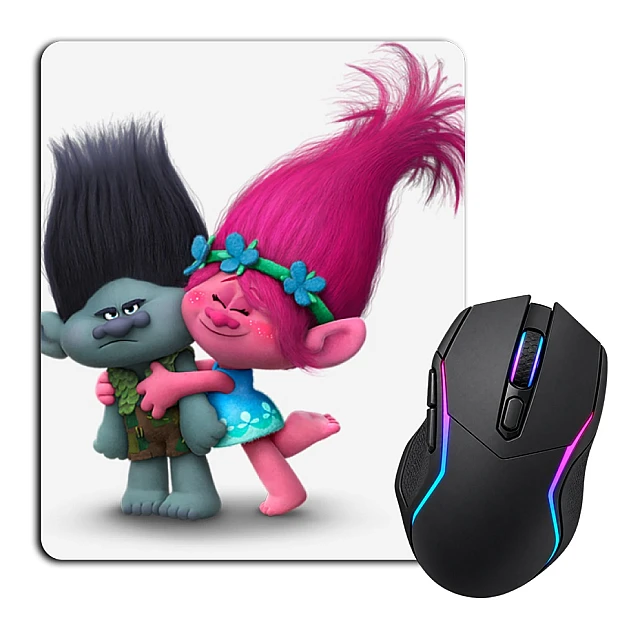 Mouse pad with print Trolls Hugging
