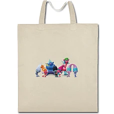 Eco bag with print Trolls Heroes - beige