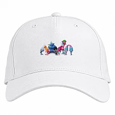 Baseball cap with Print Trolls Heroes - white