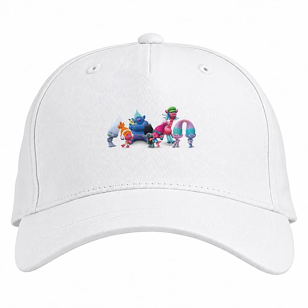 Baseball cap with Print Trolls Heroes - white