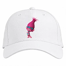 Baseball cap with Print Trolls Princess Poppy - white