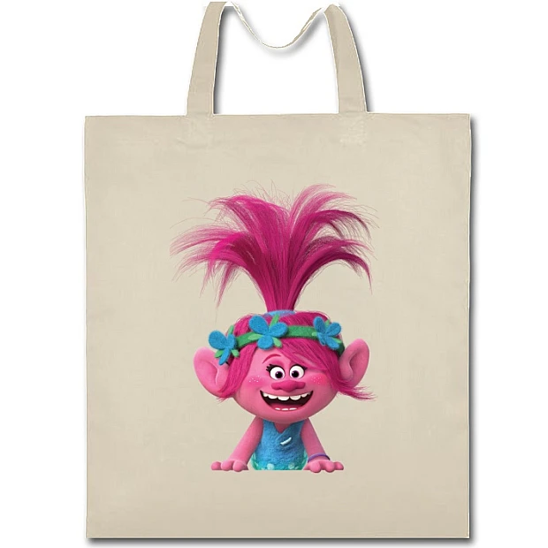 Eco bag with print Trolls Poppy Print - beige