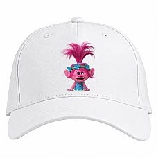 Baseball cap with Print Trolls Poppy Print - white
