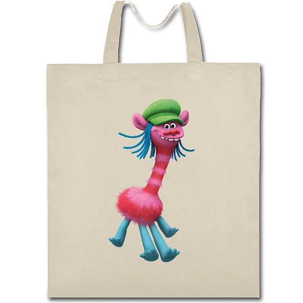 Eco bag with print Trolls Cooper - beige