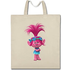 Eco bag with print Trolls Poppy Princess - beige