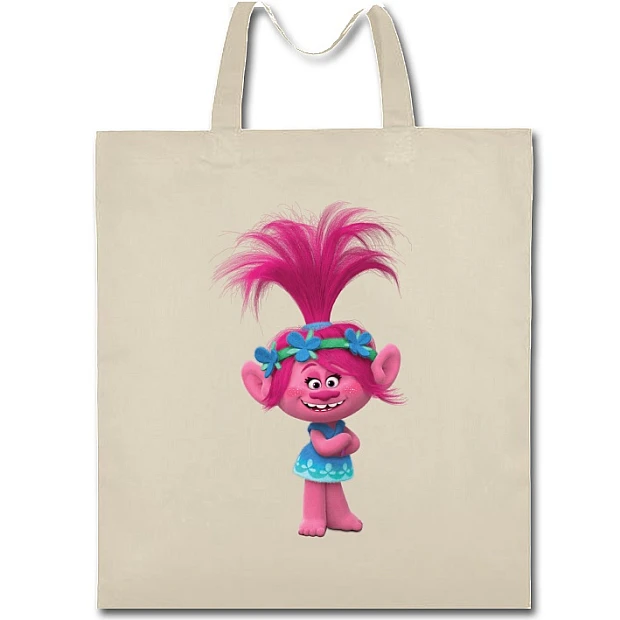 Eco bag with print Trolls Poppy Princess - beige