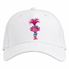 Baseball cap with Print Trolls Poppy Princess - white