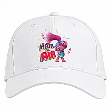 Baseball cap with Print Trolls Put Your Hair In The Air - white